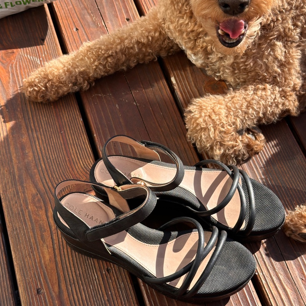 Stylish Black Flatform Sandals